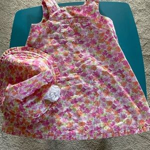 Ring Around the Rosie size 3T summer dress & hat set
